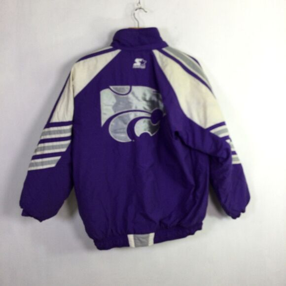 Starter Mens Kansas State Wildcats KSU Coat 90's Full Zip Vintage Purple Size M - Picture 15 of 16
